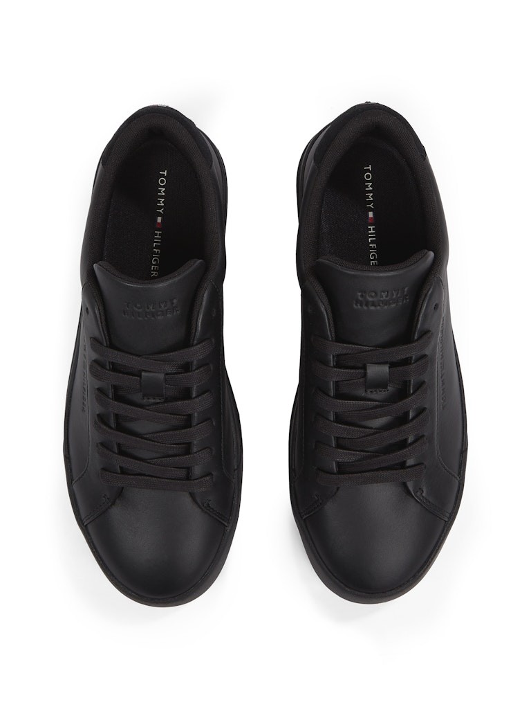 Tommy Hilfiger Deri Sneaker Erkek Siyah Ayakkabı - FM0FM05322BDS