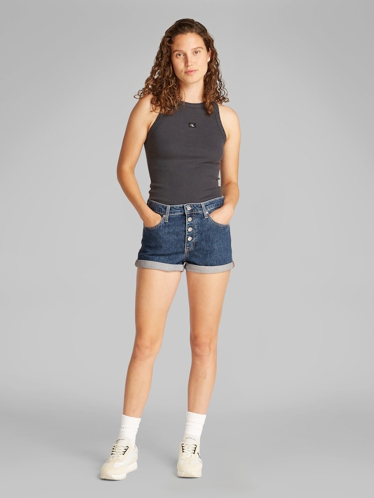Calvin Klein Denim Mavi Kadın 5 Cep Mom Şort - J20J2255121BJ