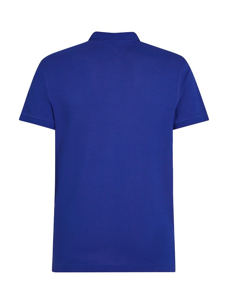 Tommy Hilfiger Organik Pamuk Mavi Erkek Kısa Kollu Düğmeli Polo Yaka T-Shirt - MW0MW17770D03