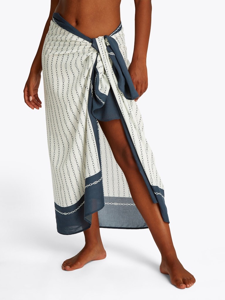 Tommy Hilfiger Modal Beyaz Kadın Pareo - UW0UW058620LB