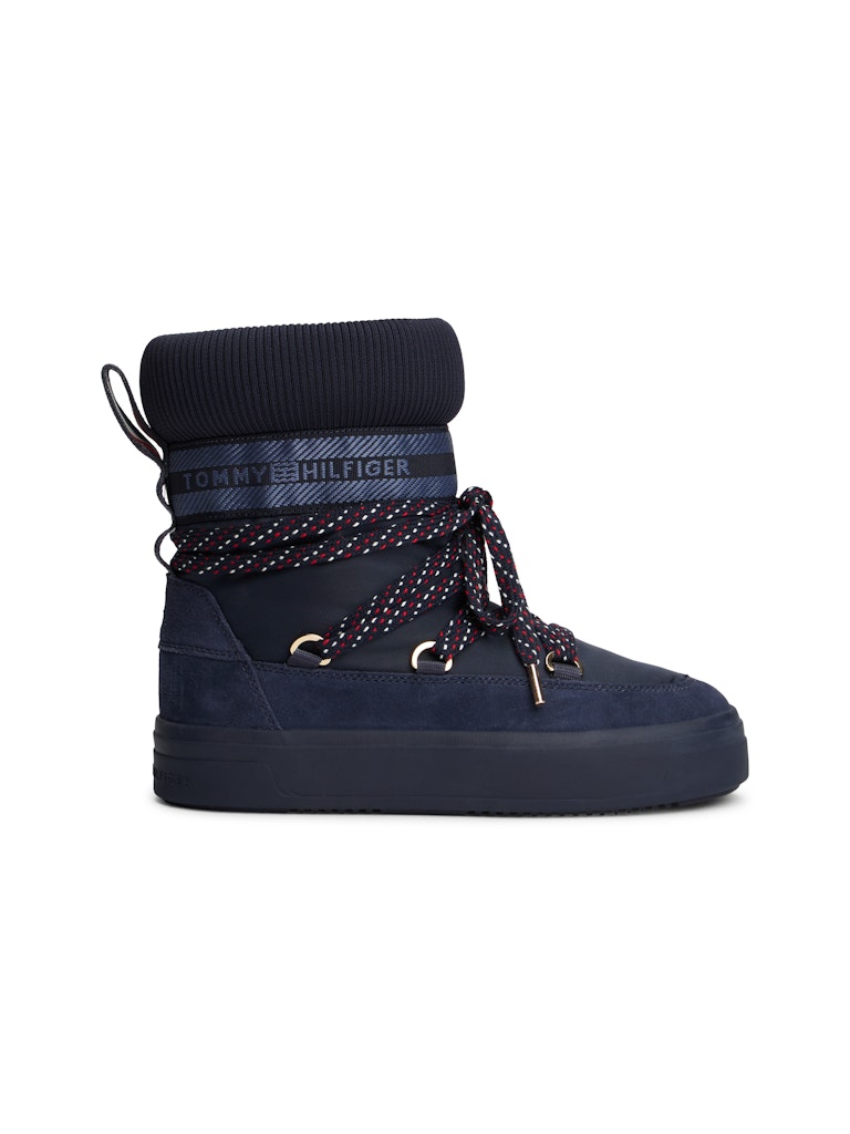 Tommy Hilfiger Kadın Lacivert Kısa Kar Botu