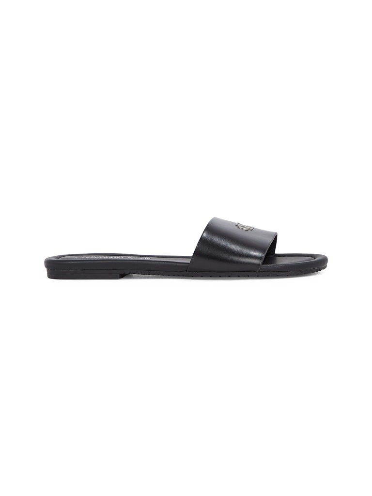 Calvin Klein Siyah Kadın Kısa Taban Tek Bantlı Sandalet - YW0YW016970GJ