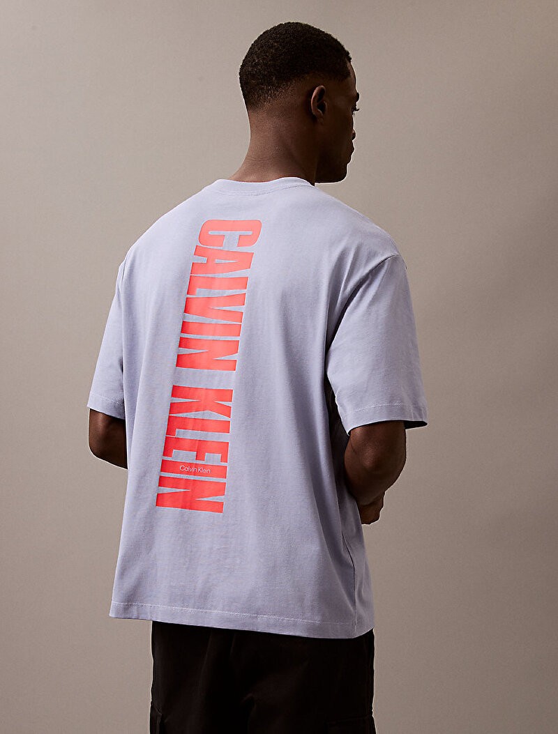 Calvin Klein Rejeneratif Pamuk Mavi Erkek Kısa Kollu T-Shirt - LV04RB851GTMP
