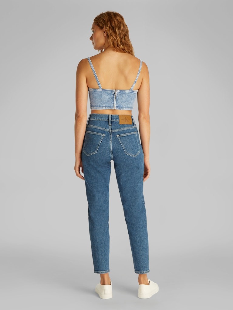 Calvin Klein Pamuk Denim Kadın Askılı T-shirt - J20J2255151AA