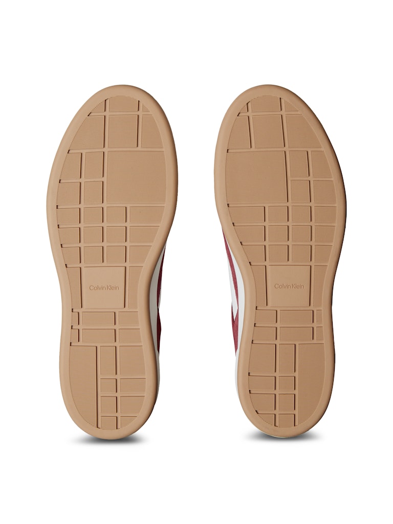 Calvin Klein Erkek Bej Deri Kısa Taban Basket Sneakers