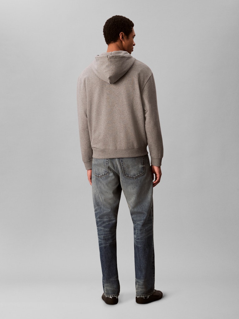 Calvin Klein Erkek Gri Kapşonlu Sweatshirt