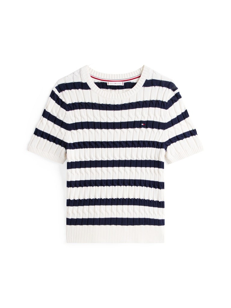Tommy Hilfiger Kadın Beyaz O Yaka Triko - WW0WW456560FG