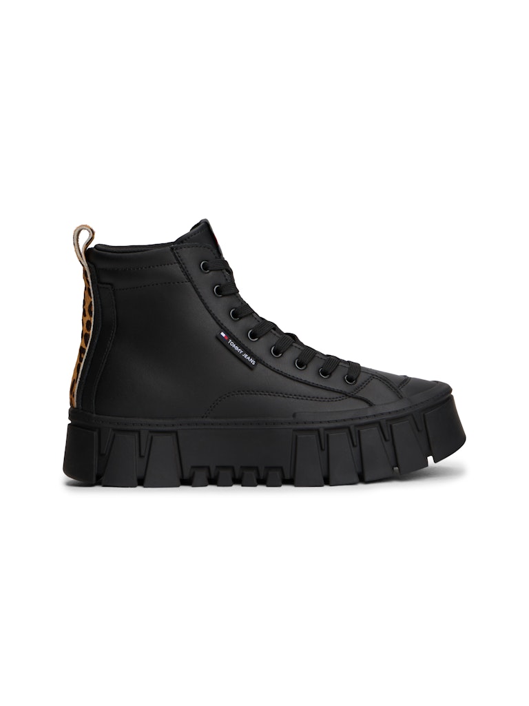 Tommy Hilfiger Kadın Siyah  Yüksek Taban Yarım Boğazlı Sneakers