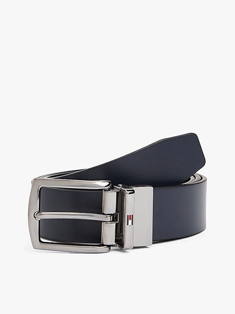 Tommy Hilfiger Erkek Lacivert Denton 3.5cm Kemer
