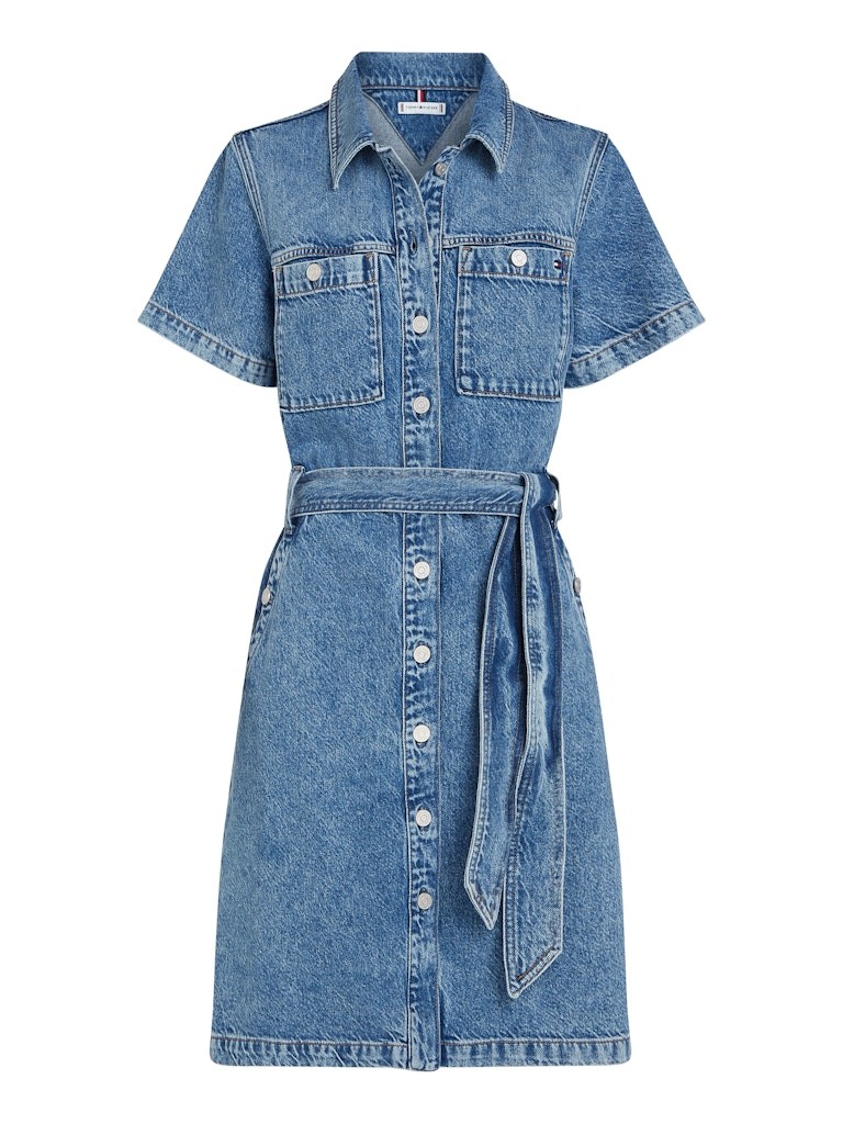 Tommy Hilfiger Denim Mavi Kadın Gömlek Elbise - WW0WW443801A8