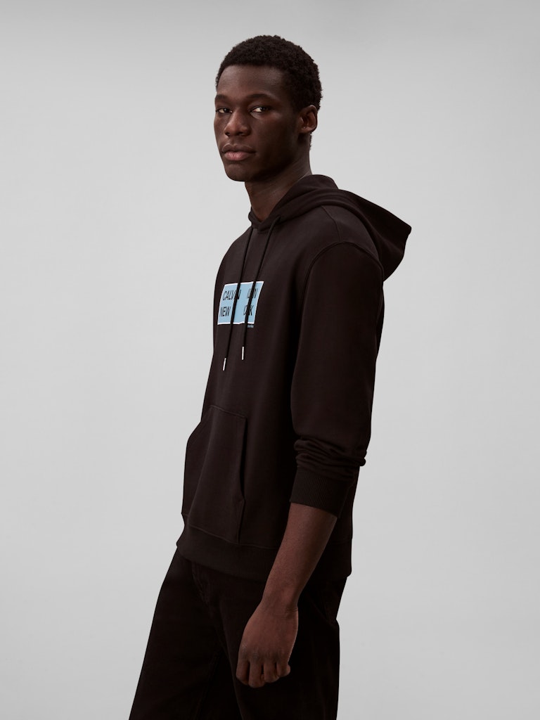 Calvin Klein Erkek Siyah Kapşonlu Sweatshirt