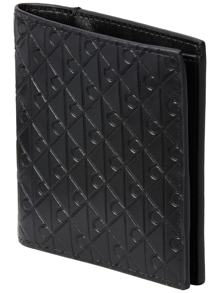 Calvin Klein Erkek Siyah Deri 2'ye Katlanan Cüzdan