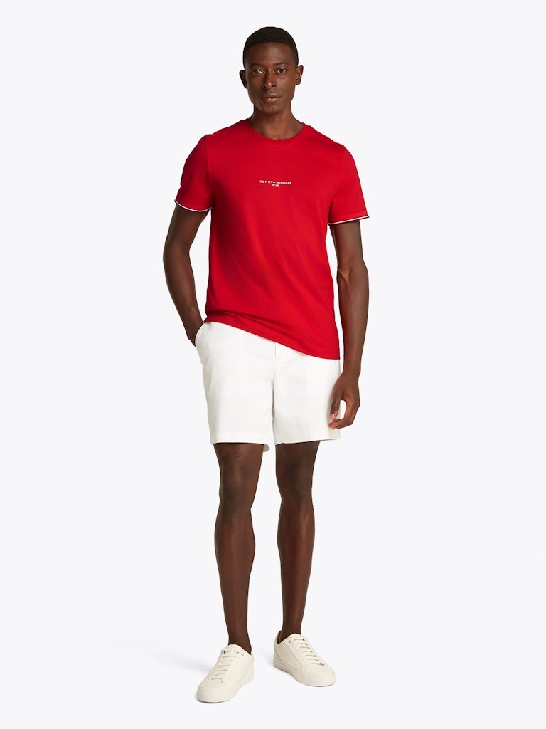 Tommy Hilfiger Rejeneratif Pamuk Kırmızı Erkek Kısa Kollu T-Shirt - MW0MW32584XLD