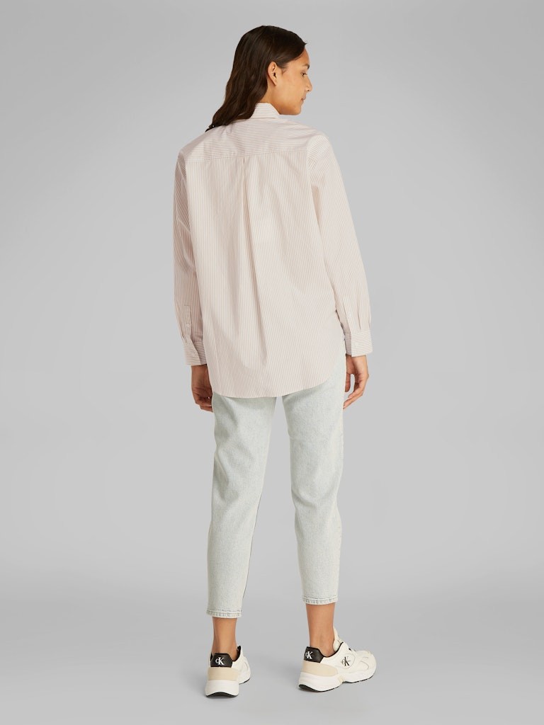 Calvin Klein Pamuk Beyaz Kadın Uzun Kollu Gömlek - J20J224436YAA