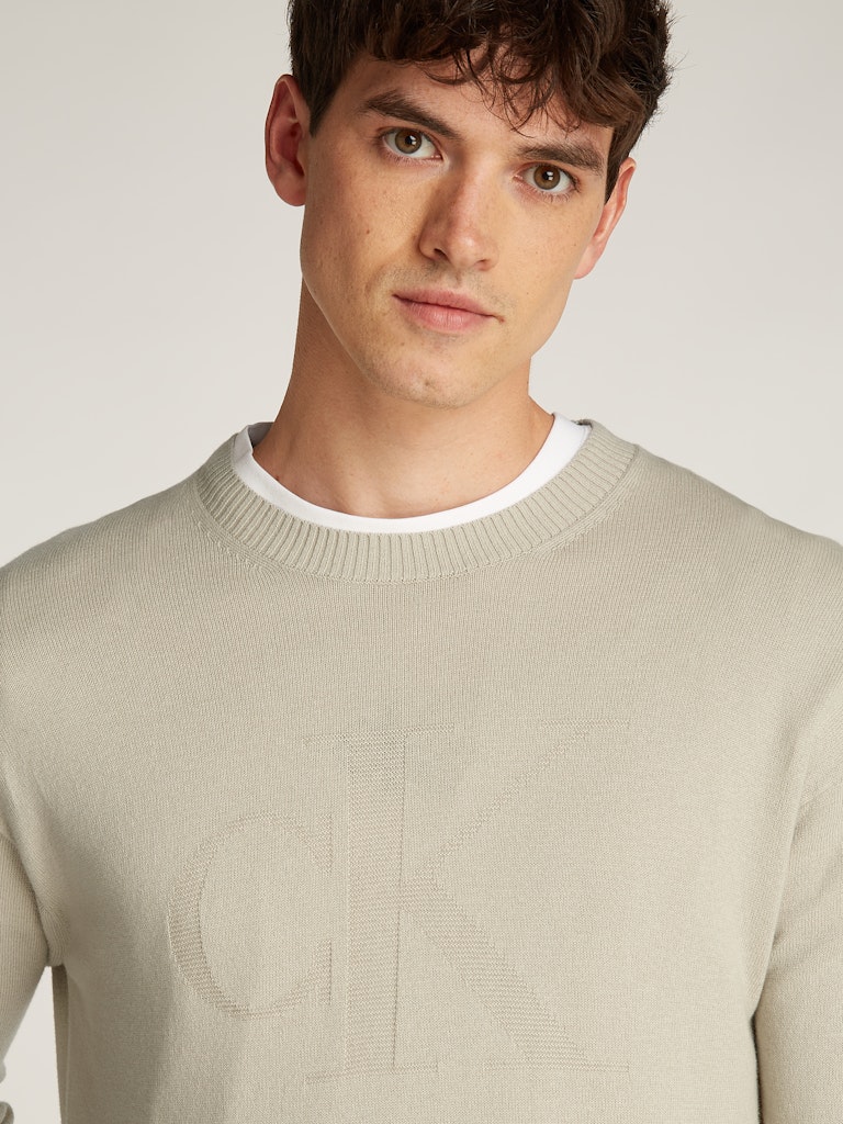 CK INTARSIA MIX STITCH SWEATER