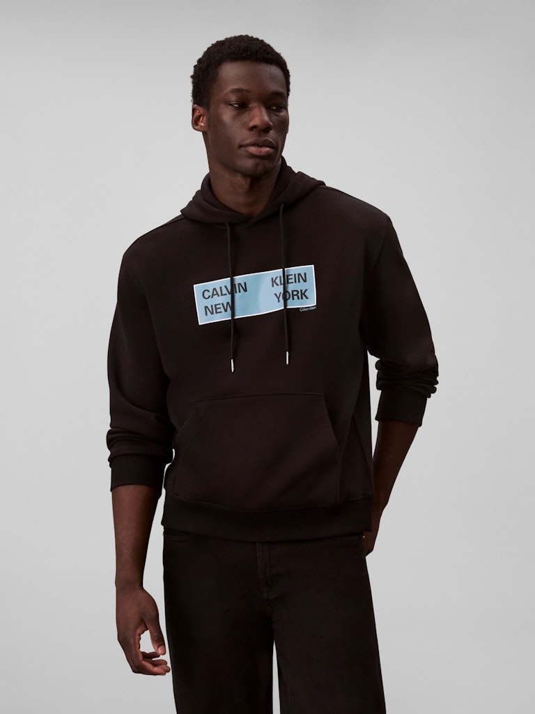 Calvin Klein Erkek Siyah Kapşonlu Sweatshirt