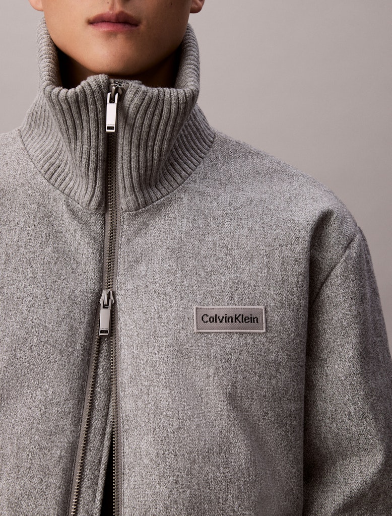 Calvin Klein Erkek Gri Puffer Mont