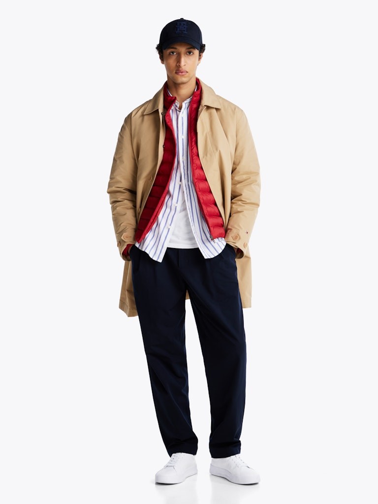 Tommy Hilfiger Deri Beyaz Erkek Kısa Taban Sneakers
