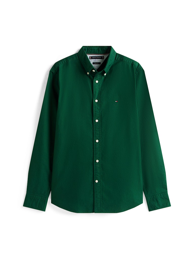 Tommy Hilfiger Erkek Oxford Normal Kesim Yeşil Gömlek