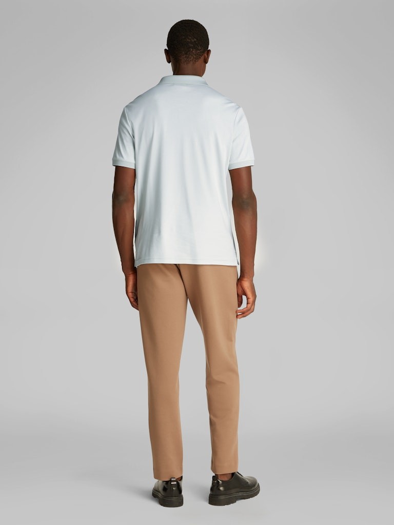 Calvin Klein Organik Pamuk Gri Erkek Kısa Kollu Fermuarlı Polo Yaka T-Shirt - K10K112754PFH