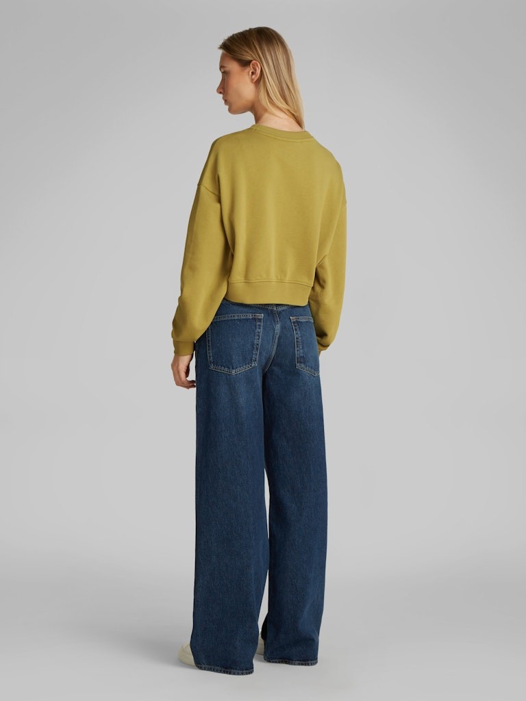 Calvin Klein Pamuk Haki Kadın O Yaka Sweatshirts - J20J224743LMD