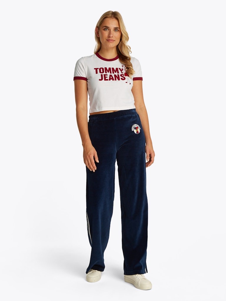 Tommy Jeans DEER GRAPHIC RINGER TEE Kadın T-Shirt - DW0DW20561YAC