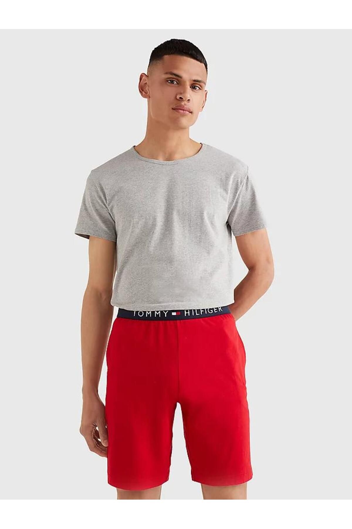 Tommy Hilfiger Pamuk Mavi Erkek Kısa Kollu O Yaka T-Shirt