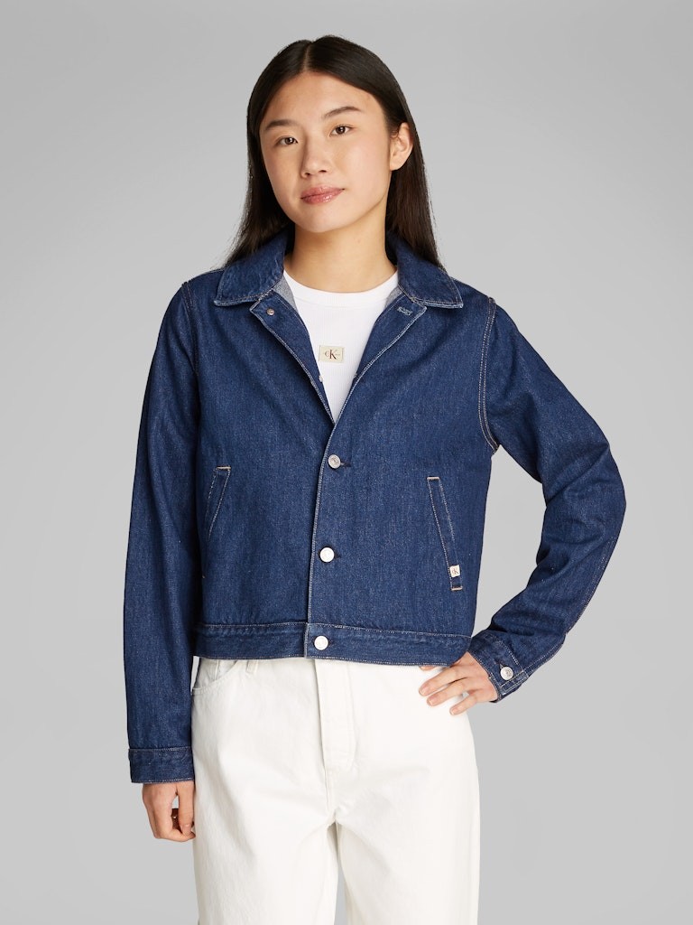 Calvin Klein Denim Mavi Kadın Kot Ceket - J20J2251801AP