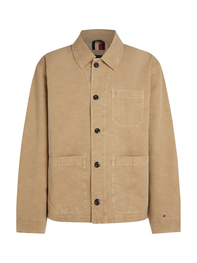 Tommy Hilfiger Pamuk Bej Erkek Gömlek Ceket - MW0MW39247RBT