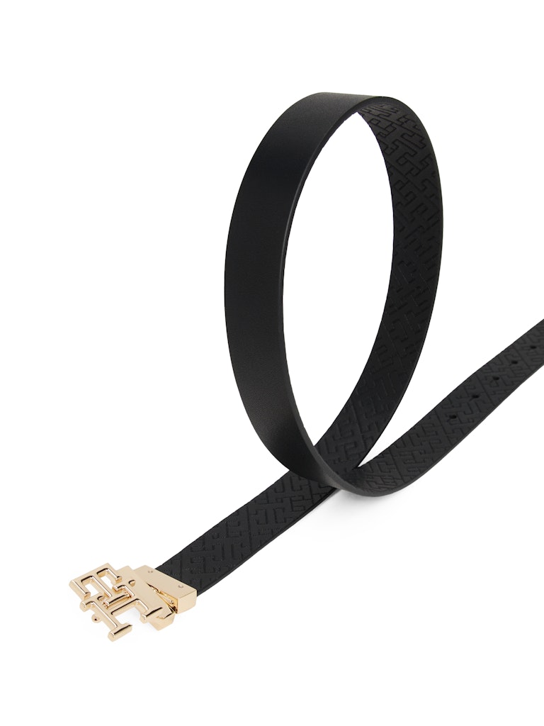 Tommy Hilfiger Kadın Ayarlanabilir Çift Taraflı 3 cm Siyah Kemer