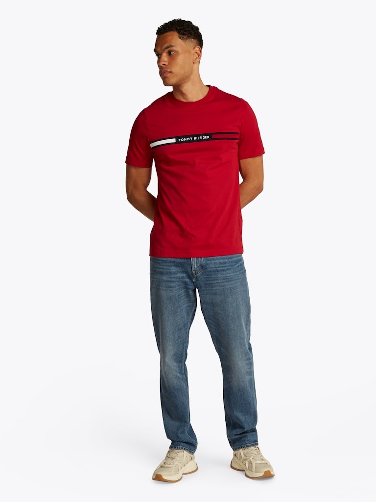 Tommy Hilfiger Rejeneratif Pamuk Kırmızı Erkek Kısa Kollu T-Shirt
