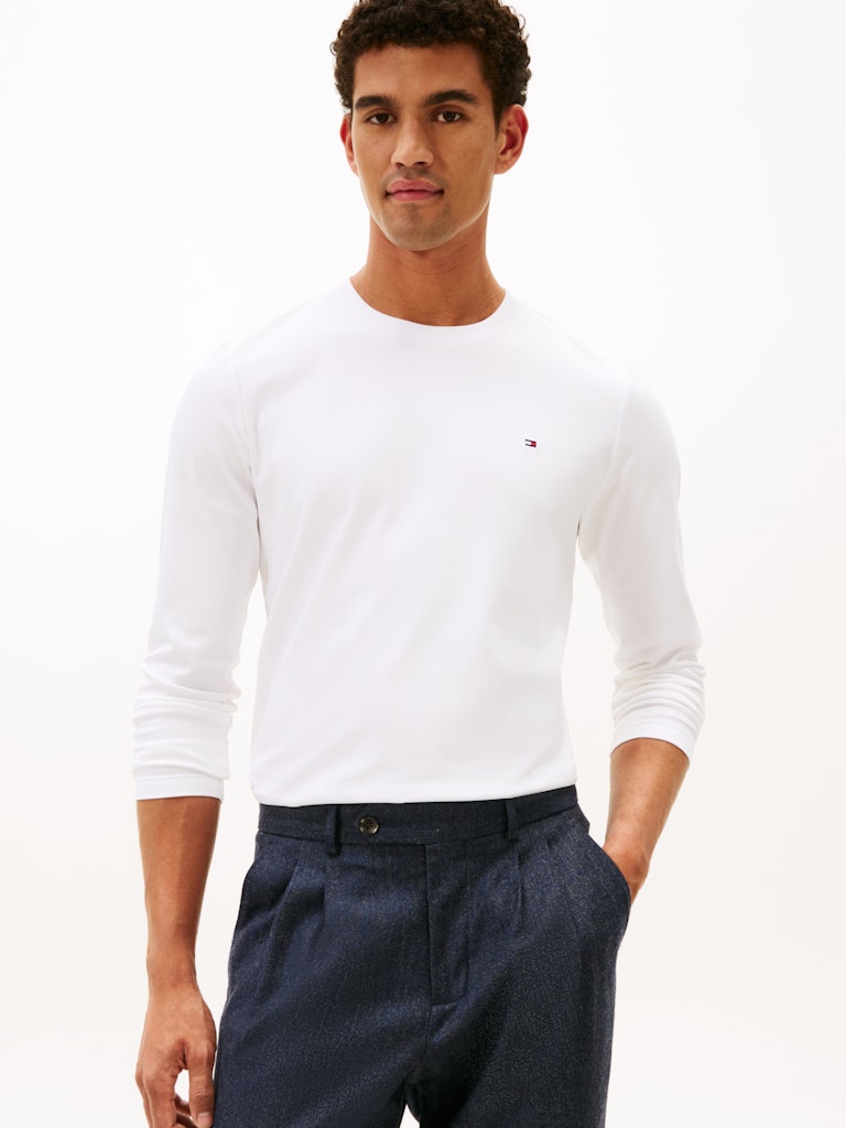 Tommy Hilfiger Erkek O Yaka Beyaz T-Shirt