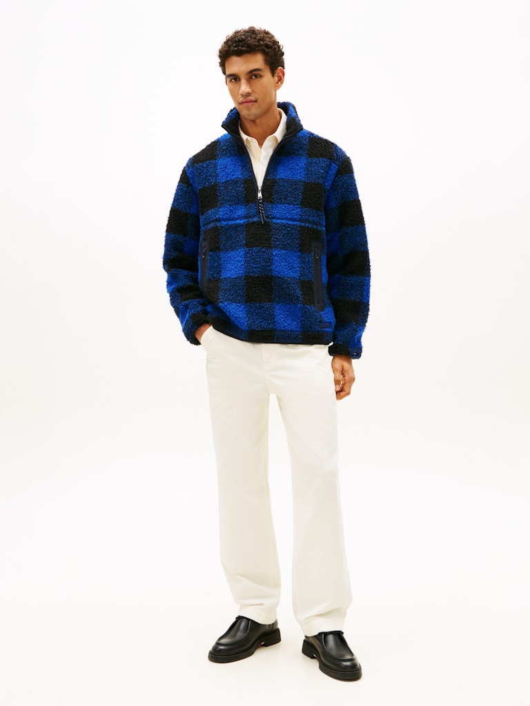 Tommy Hilfiger Erkek Yarım Fermuar Lacivert Sweatshirt