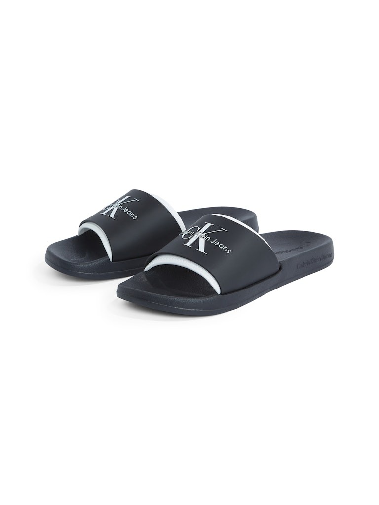 Calvin Klein Siyah Erkek Tek Bantlı Terlik - YM0YM003610GM