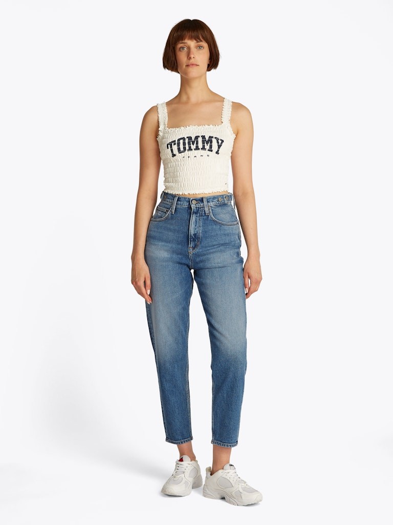 Tommy Hilfiger Denim Mavi Kadın Tapered Mom Jean Pantolon - DW0DW205781A5
