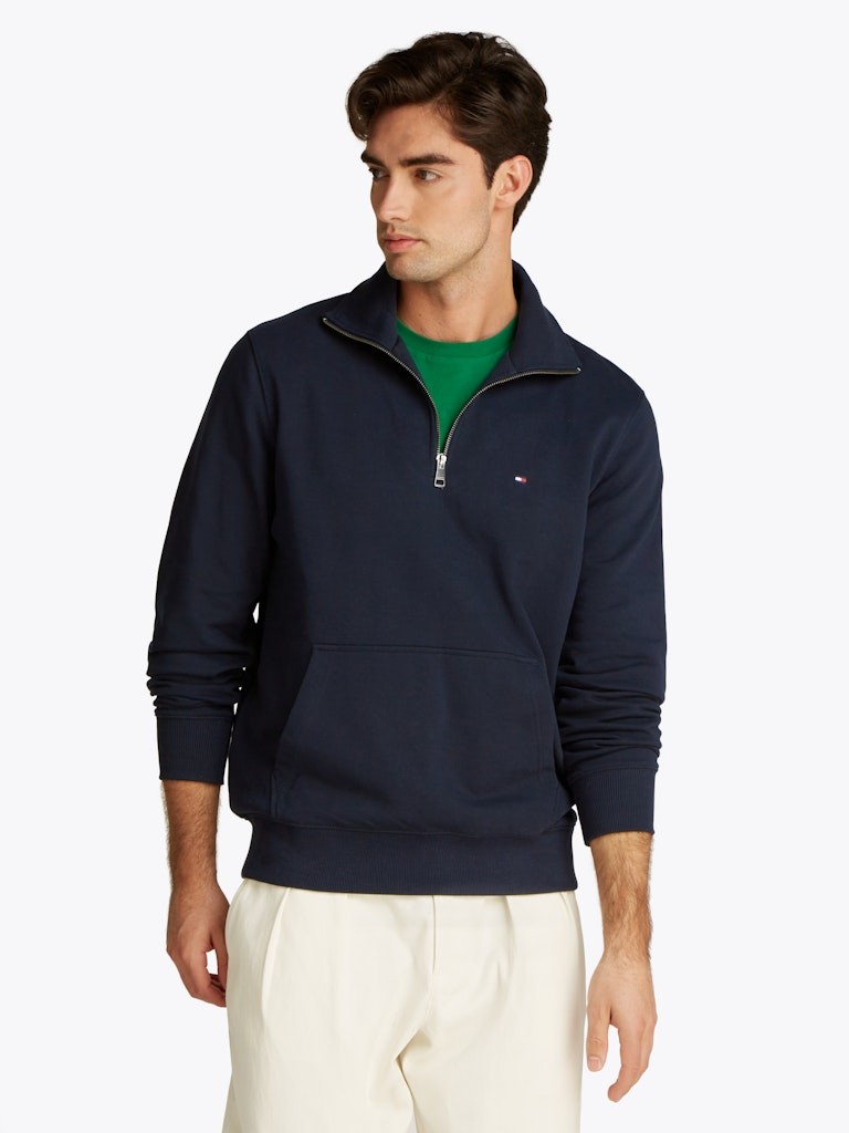 Tommy Hilfiger Regular Fit Yarım Fermuarlı Dik Yaka Sweat - MW0MW37238DW5