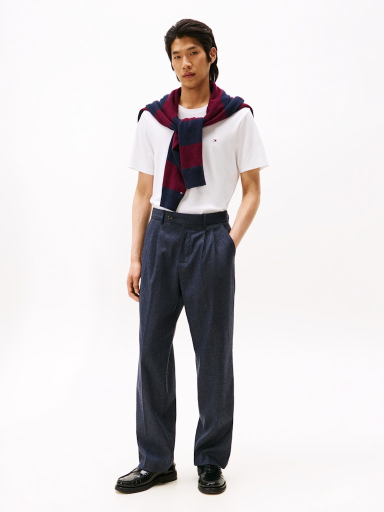 Tommy Hilfiger Erkek Beyaz O Yaka T-Shirt