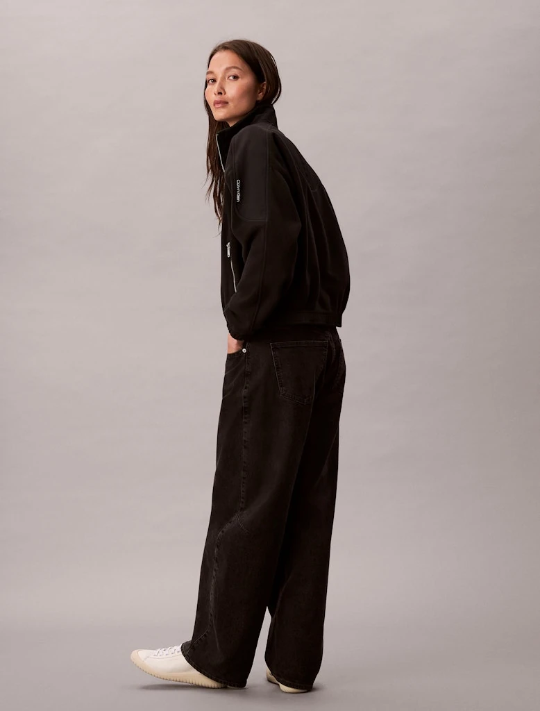 Calvin Klein Kadın Siyah  Yarım Fermuarlı  Sweatshirt