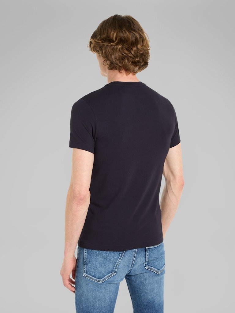 Calvin Klein Pamuklu Slim Fit Bisiklet Yaka Erkek Lacivert T-Shirt