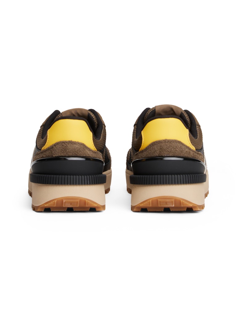 Tommy Hilfiger Erkek Kahverengi Kısa Taban Runner Sneakers