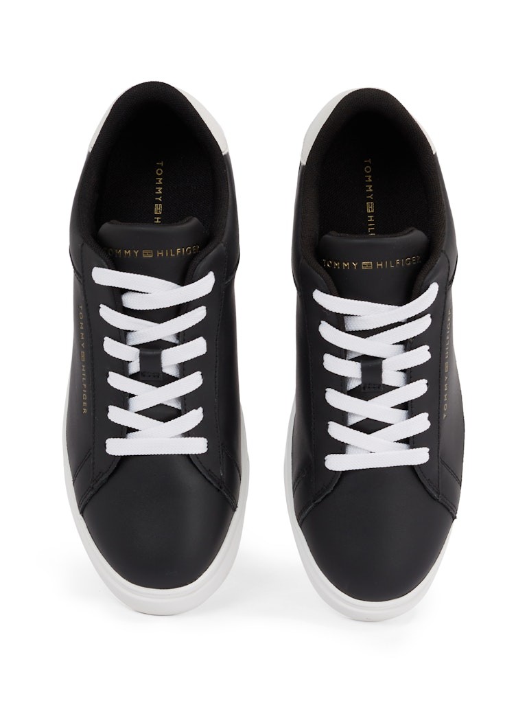 Tommy Hilfiger Siyah Kadın Kısa Taban Sneakers - FW0FW08320BDS