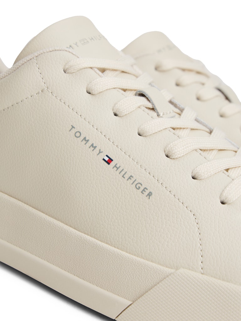Tommy Hilfiger Erkek Bej Kısa Taban Court Sneakers