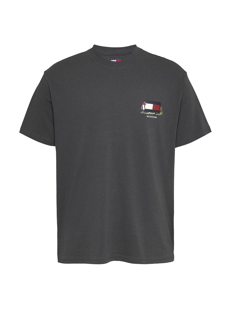 Tommy Hilfiger Pamuk Antrasit Erkek Kısa Kollu T-Shirt - DM0DM20351PT2