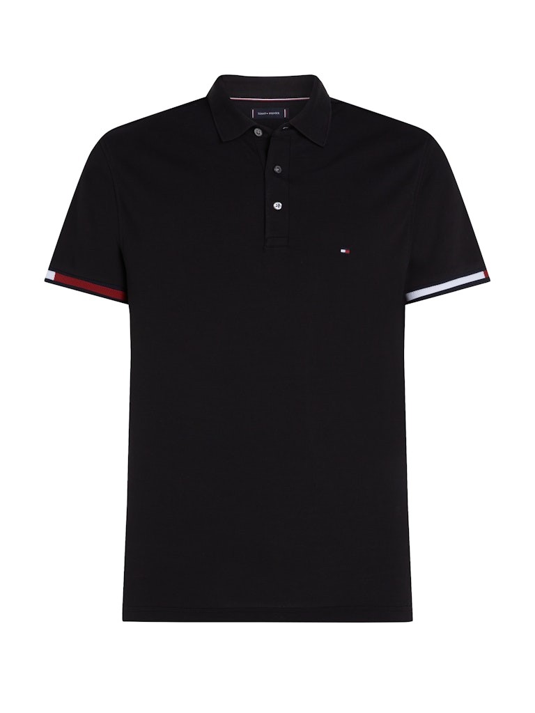 Tommy Hilfiger Erkek Siyah Polo Yaka T-Shirt - MW0MW37518BDS