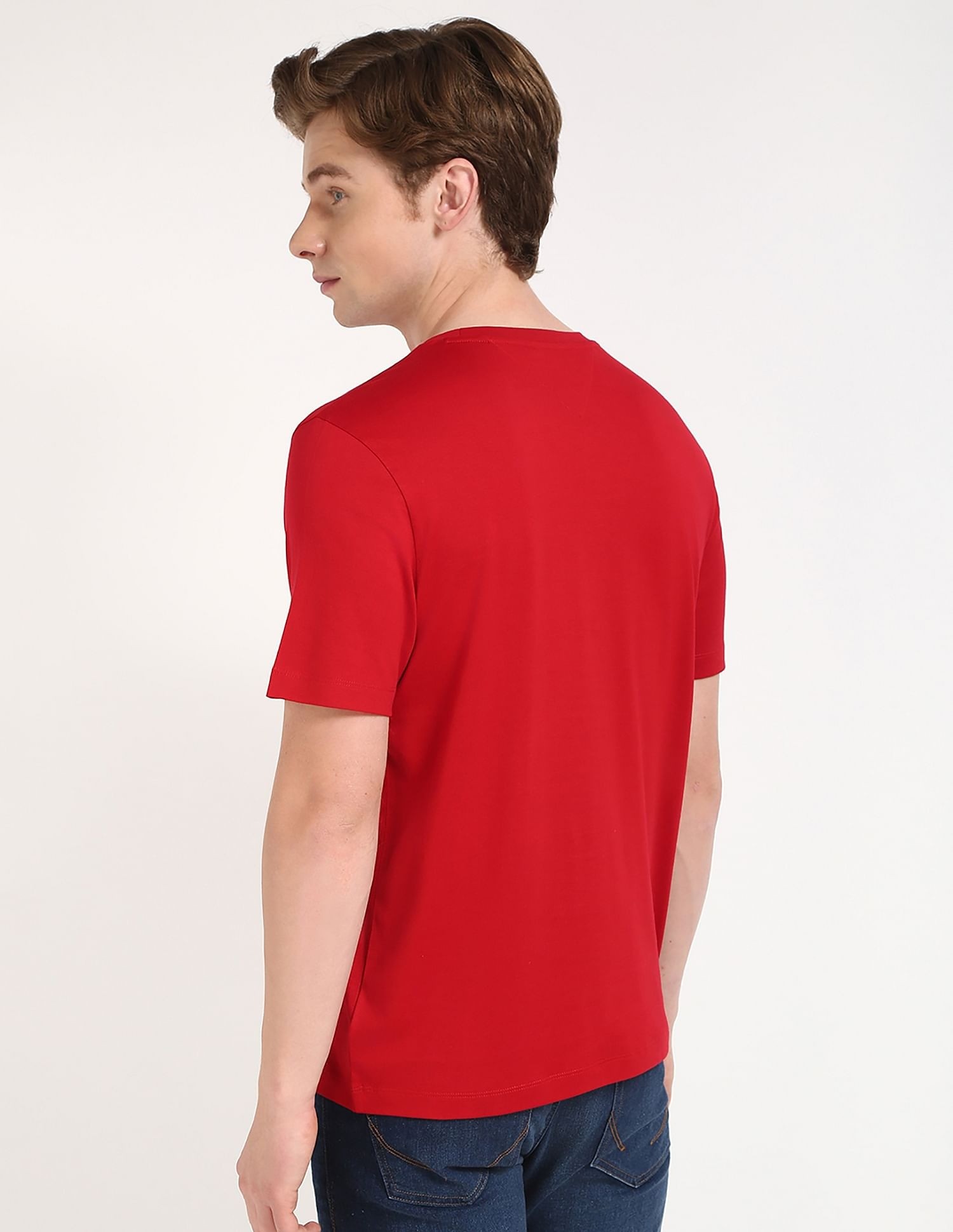 Tommy Hilfiger Pamuk Kırmızı Erkek Kısa Kollu T-Shirt - MW0MW39970XLD