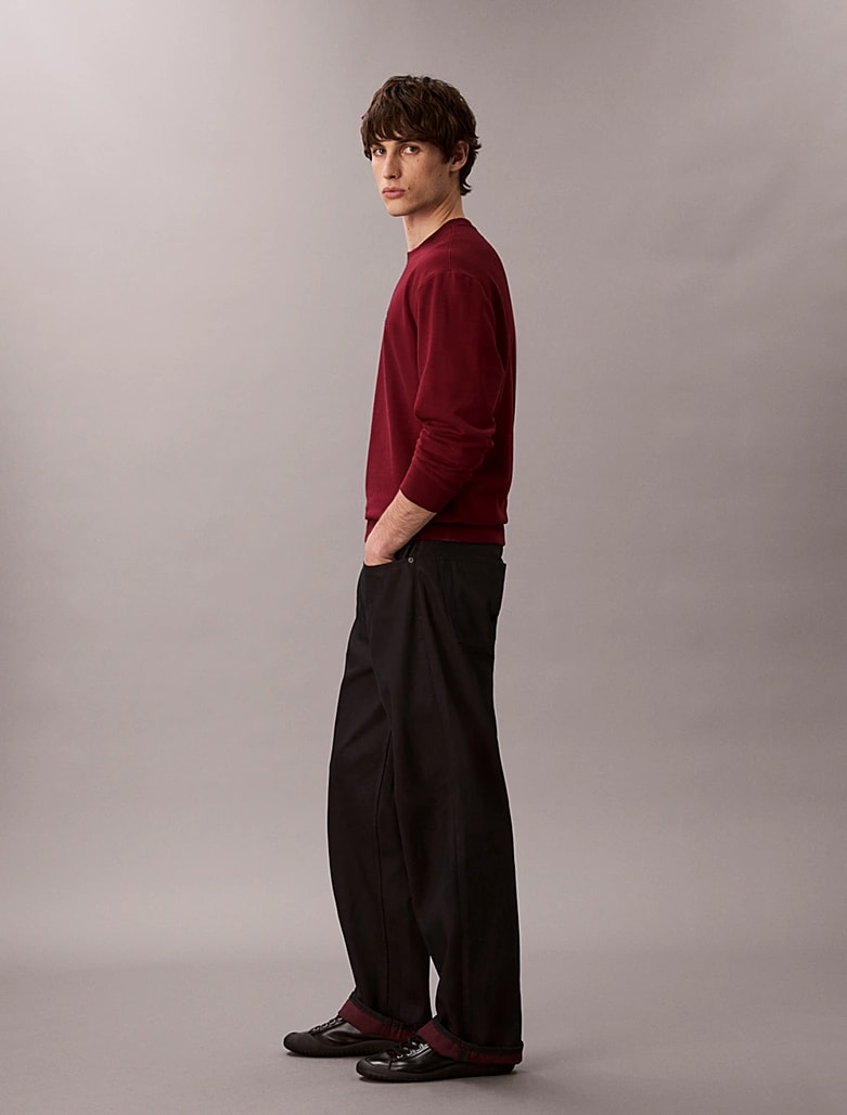 Calvin Klein Pamuklu Bordo Sweatshirt