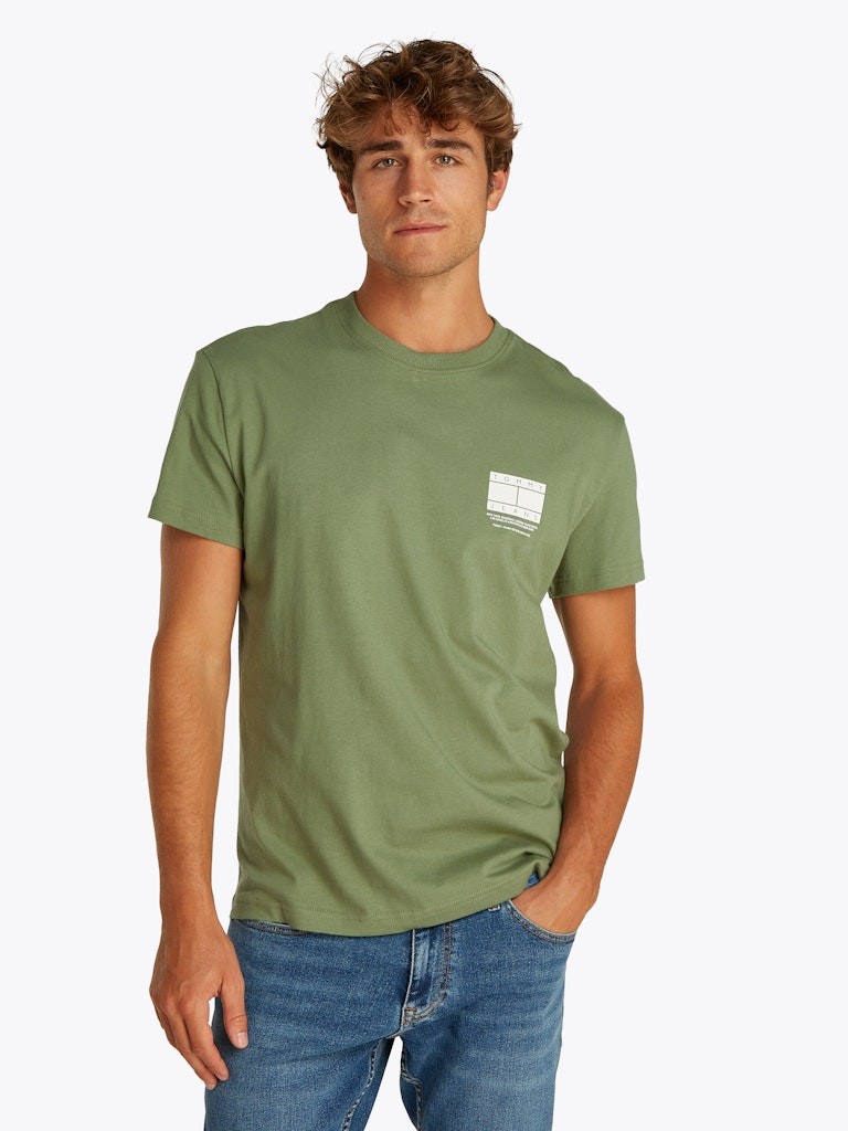Tommy Hilfiger Rejeneratif Pamuk Yeşil Erkek Kısa Kollu T-Shirt - DM0DM20814MR6
