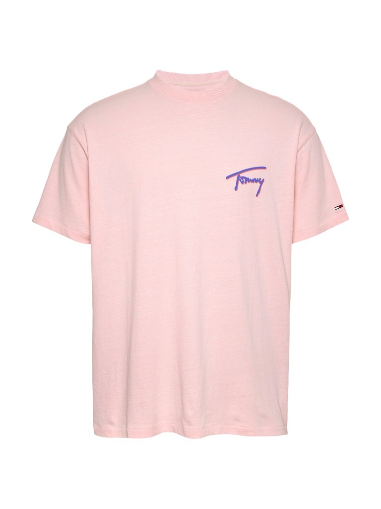 Tommy Hilfiger Rejeneratif Pamuk PEMBE Erkek Kısa Kollu T-Shirt - DM0DM20768TH3