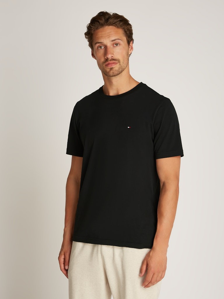 Tommy Hilfiger Bisiklet Yaka Siyah Erkek T-Shirt - MW0MW37267BDS