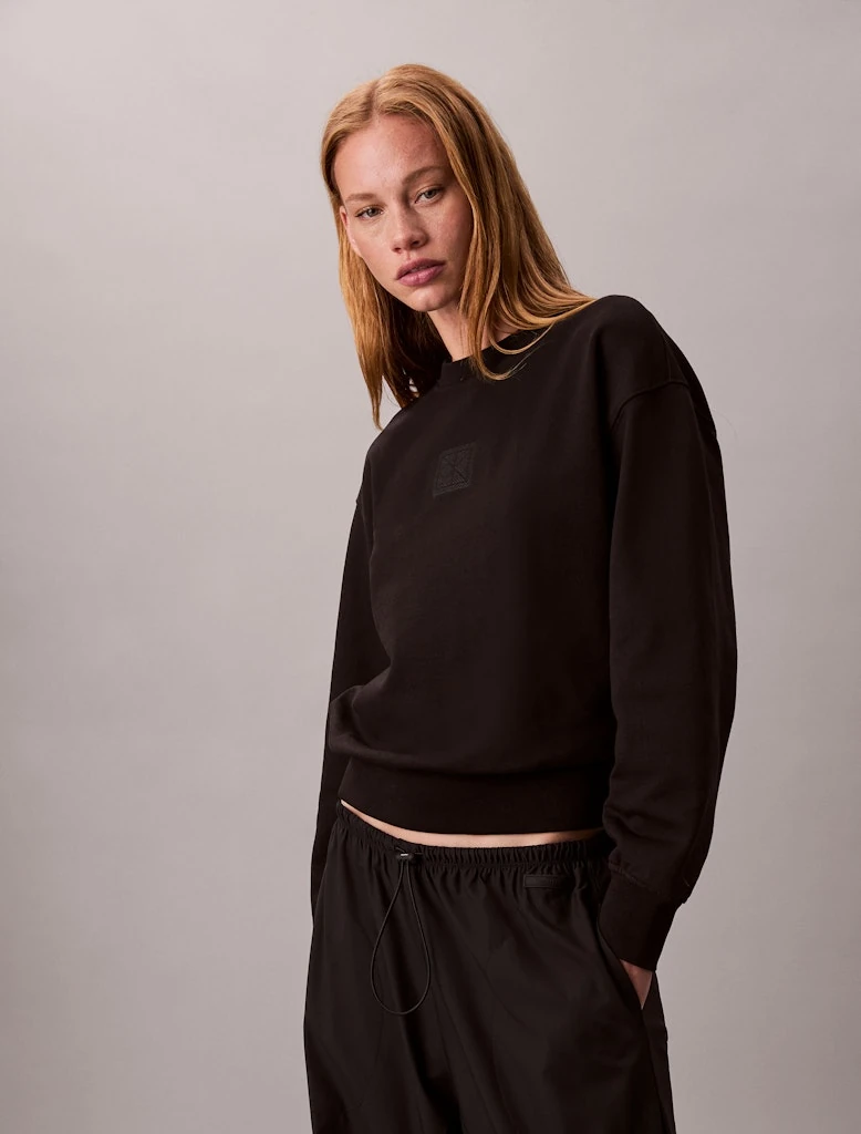 Calvin Klein Kadın O Yaka Siyah Sweatshirt